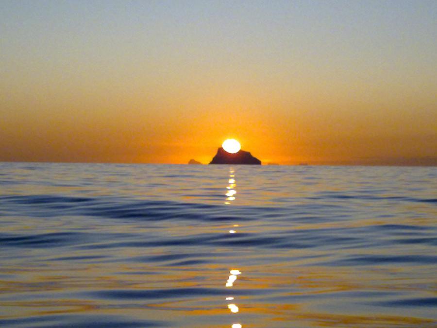 Sunrise on the east coast of Greenland, Tasiilaq 11 September 2009