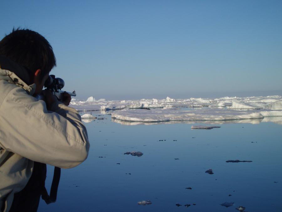 Sælfangeren, leverandør af mad på bordet. Tasiilaq, juli 2006
