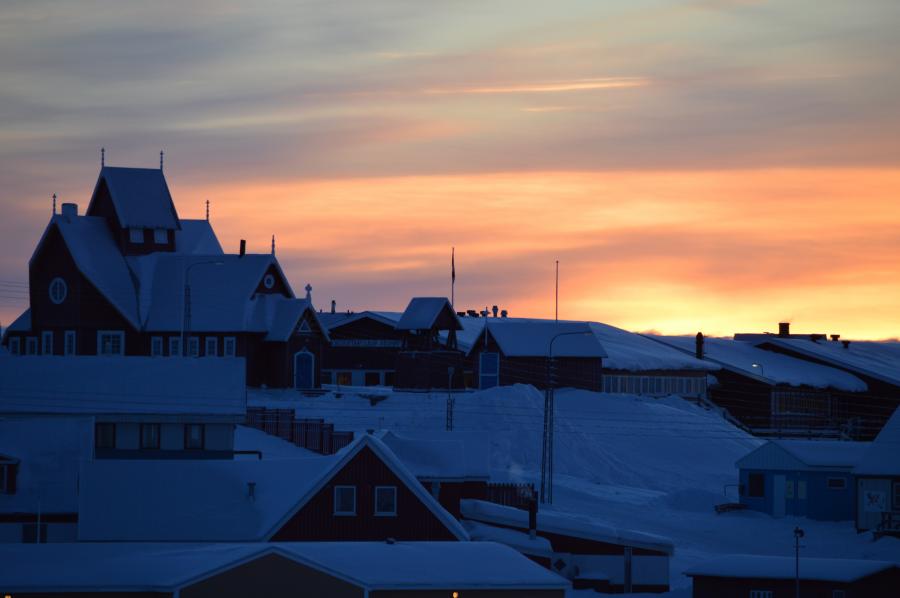 The church next to the school, Qeqertarsuaq 18 January 2013