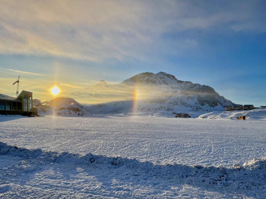 Sila isugutalaarluni pujorappoq neriusaanillunilu. Sisimiut, marsip 31-at 2022
