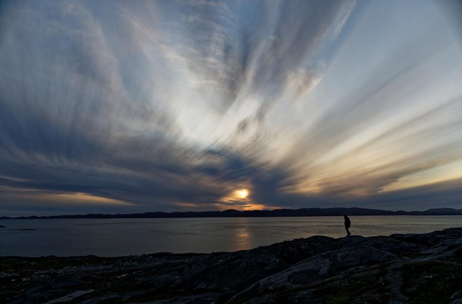 Aftentur ved solnedgang