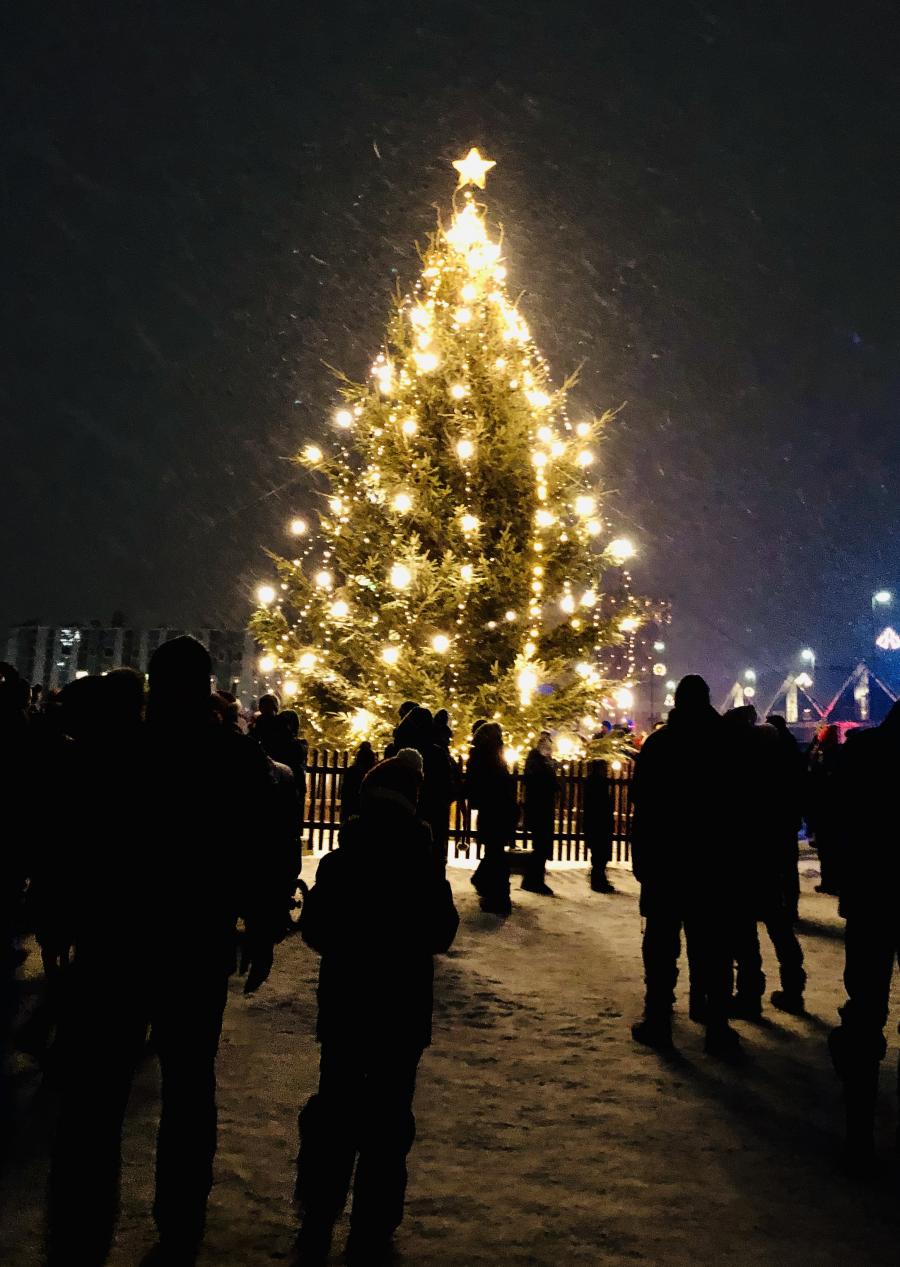 Juletræet tændes i Nuuk, 2. december 2018