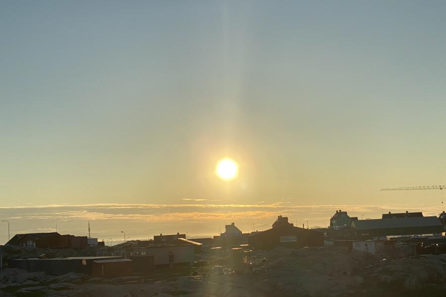 Sol i Ilulissat ved 23:30 13.07.2020