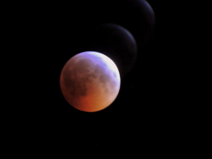 Blood moon seen from Greenland, 21 January 2019