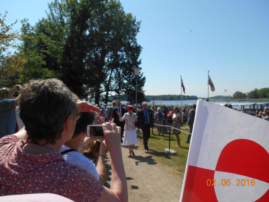 Dronningebesøg 2.6.2016 .... Grønlands Flag var med i Maribo