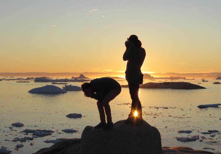 solnedgang Ilulissat