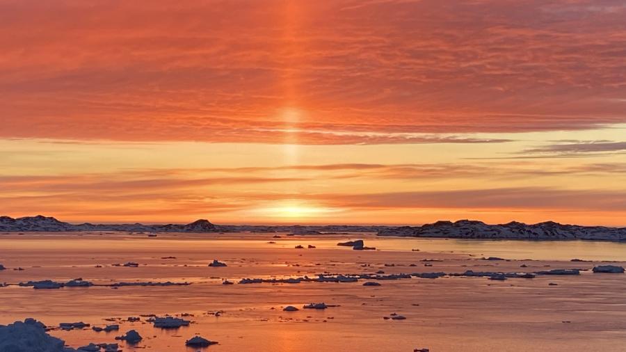 Seqineq Nuup akianut tarrilersoq. Nuuk, apriilip 1-at 2022