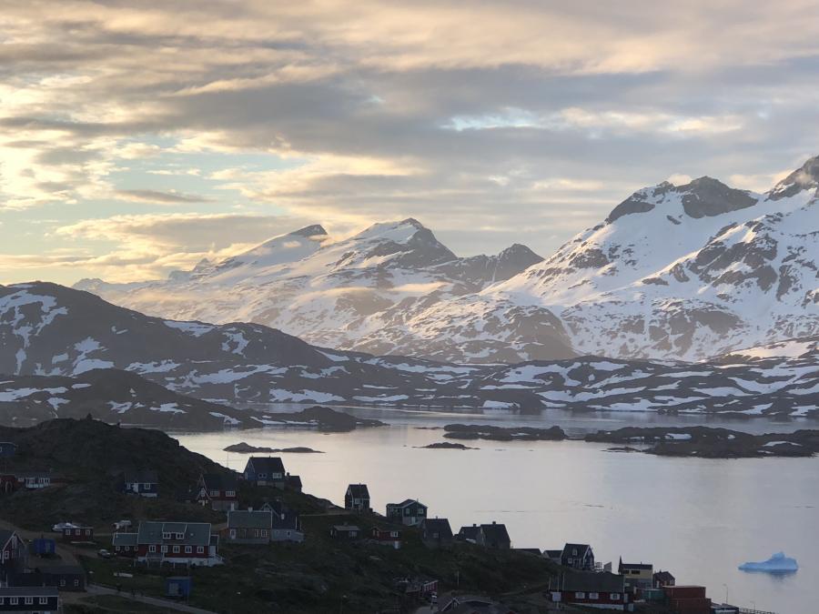 Sunrise at night, Tasiilaq 29 June 2018