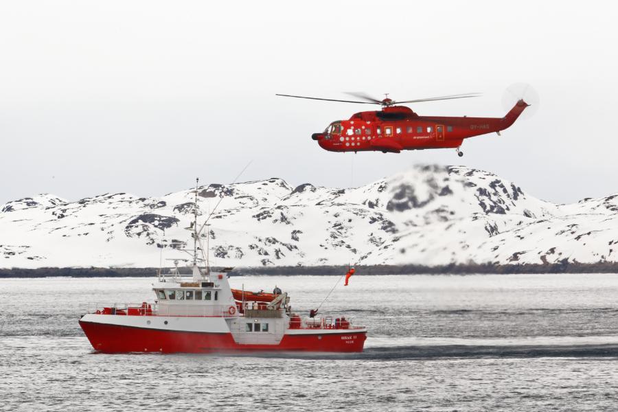HOIST øvelse udfor kolonihavnen i Nuuk