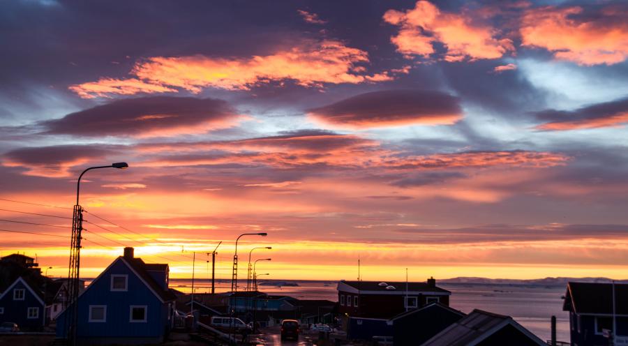 Solnedgang over Ilulissat