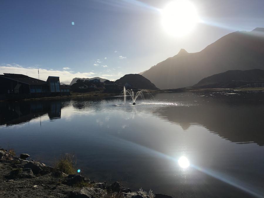 Nalunnguarfik / Spejdersøen i Sisimiut om morgenen