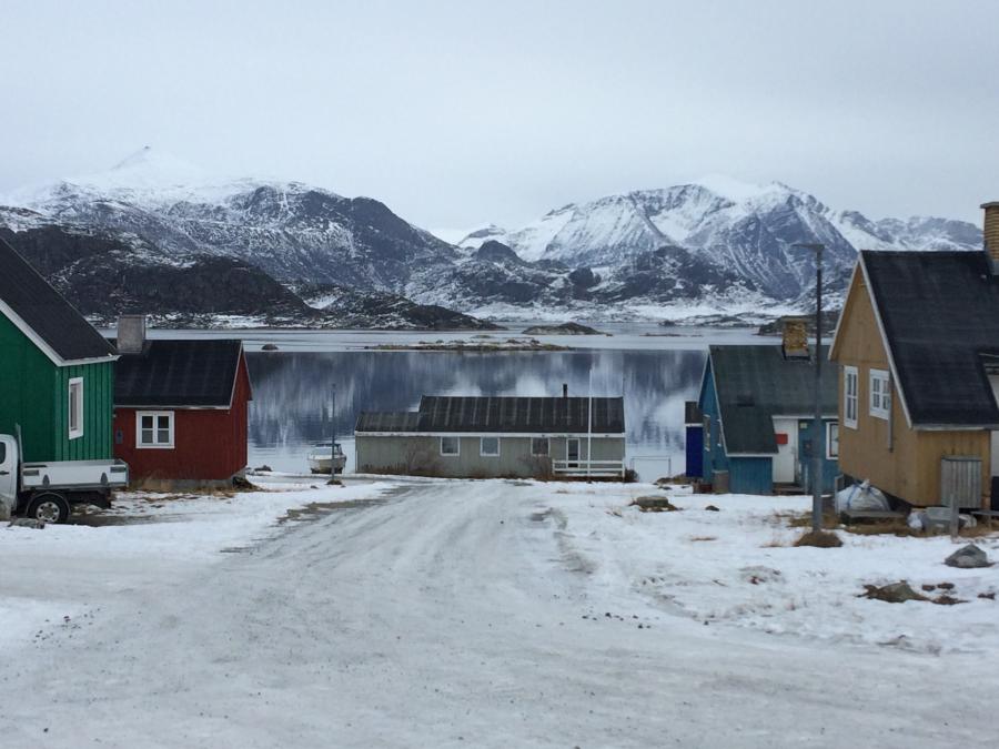 Udsigten på min vej hjem fra børnehaven, Nanortalik, 14. november 2018