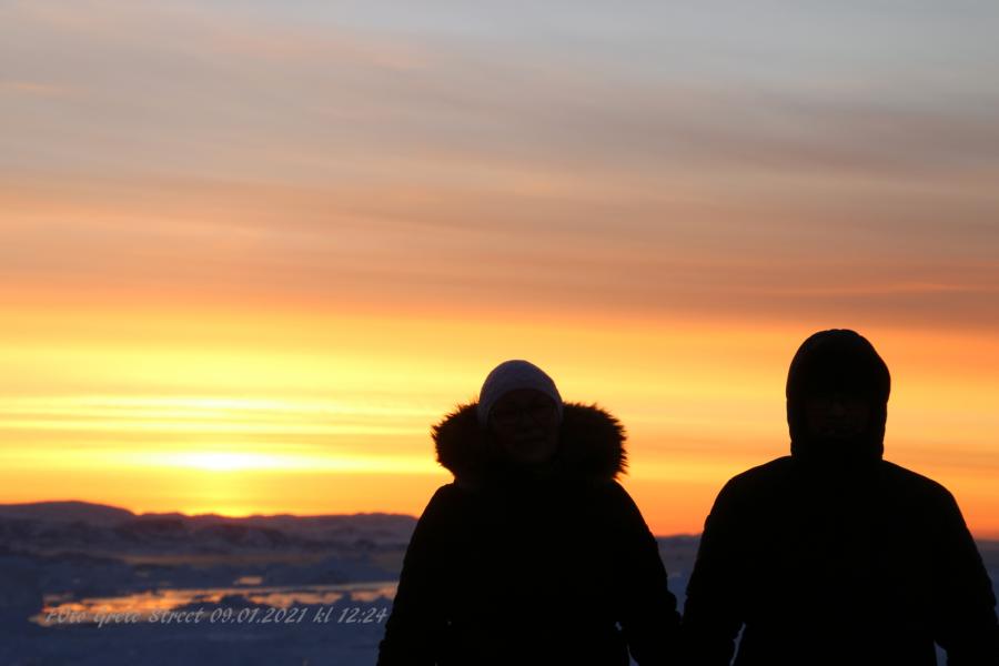 Kaperlaq qaangiuppoq. Ilulissat, januaarip 9-at 2021