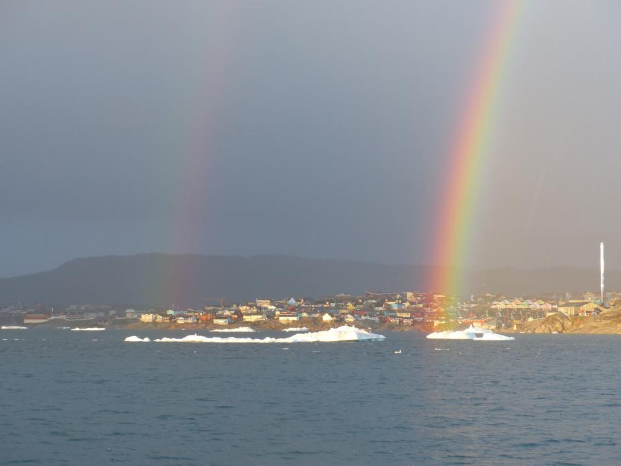Regnbue over Ilulissat