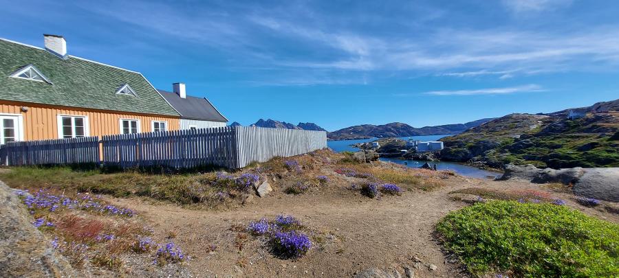 der findes stadig enkelte huse med tage med træspån på, og de smukke små kviste bevaret , endda med fint sprossede ruder, til lysindtag.